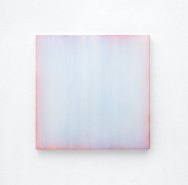 Sybille Pattscheck: Coronachrome blau mit rotem Schattenrand, 